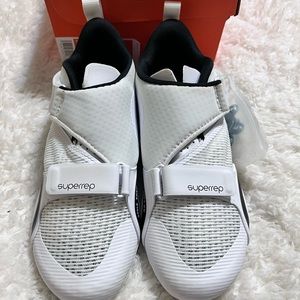 Nike SuperRep Women's Size 8 White Indoor Cycle Shoe.  New with box and cleats.